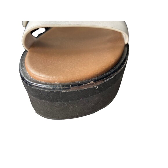 Everlane Womens The Leather Platform Sandal Size 10 White Chunky Adjustable - Picture 11 of 13